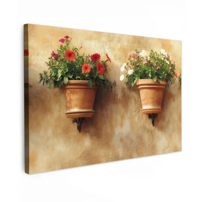 Bloempotten - Muur - Vintage canvas 2cm klein -z3d
