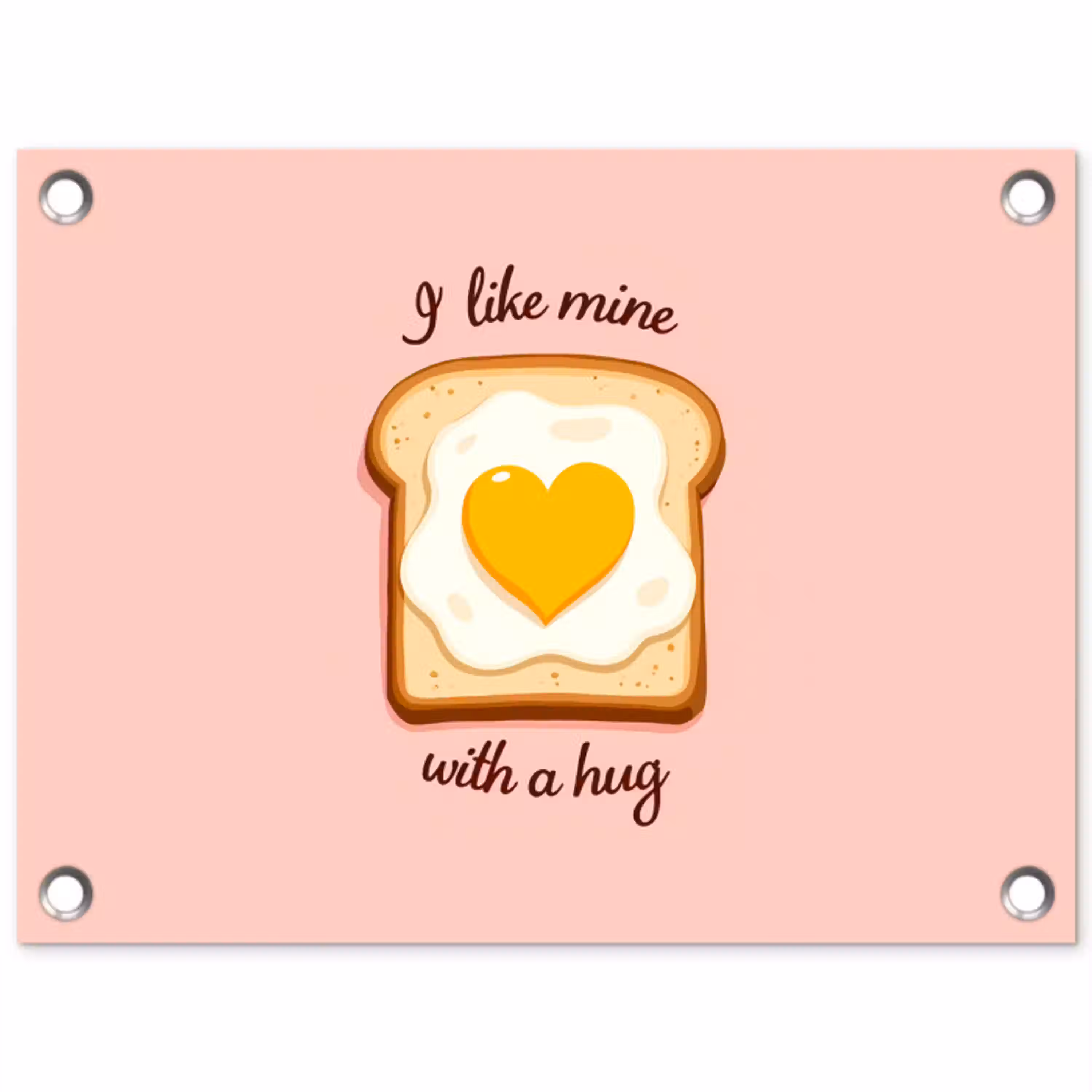 Brood - Illustratie - Quote - Roze tuinposter los doek klein -3d