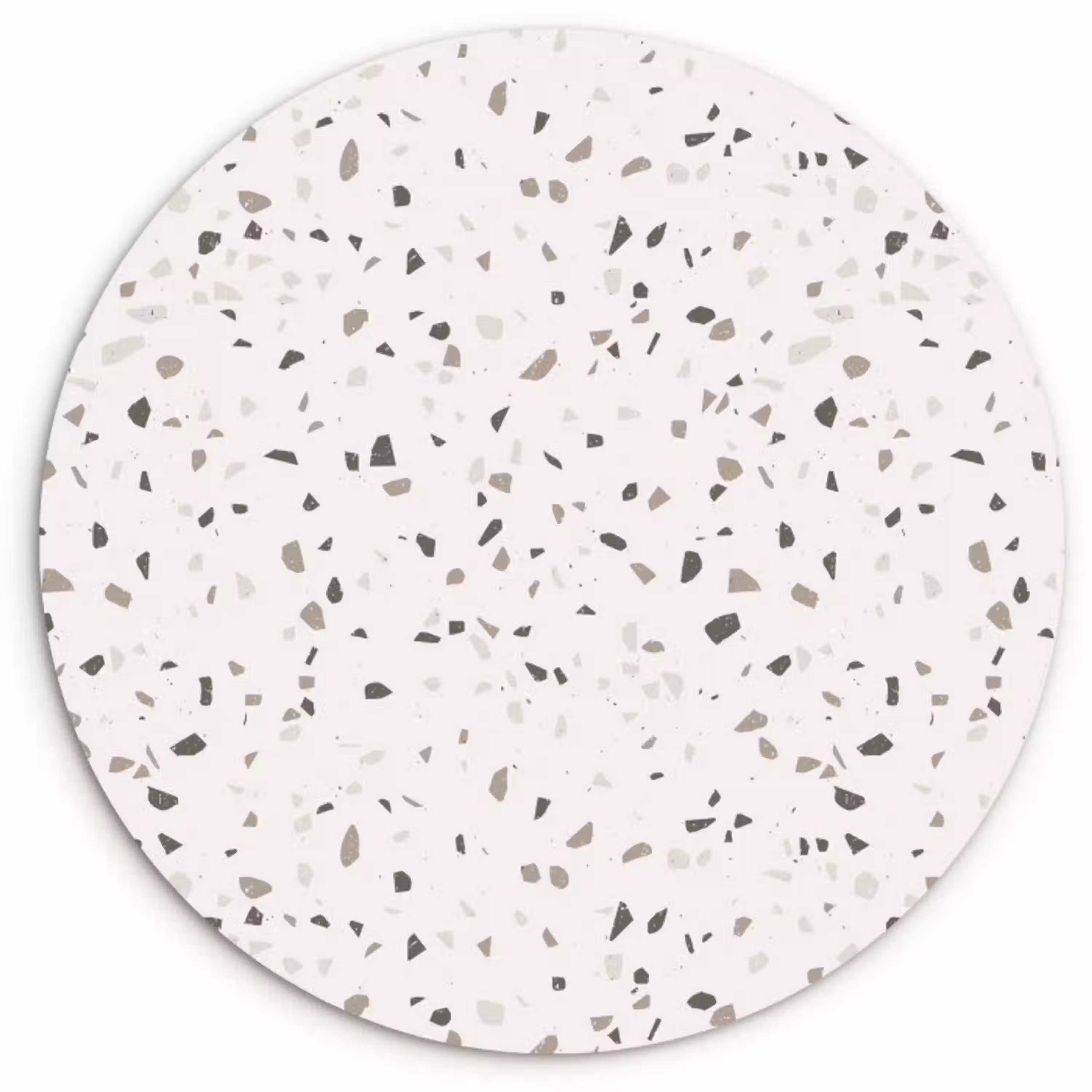 Terrazzo -  Patroon  -  Créme Wandcirkel kunststof plaat 5mm dik klein 188 -3d