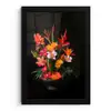 Boeket - Bloemen - Exotisch fotolijst zwart zonder passe partout klein -3d