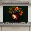 Vrouw - Rood - Groen - Druiven keuken achterwand spatscherm klein -3d_website
