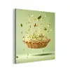 Pistache - Taart - Noten - Eten aluminium wit klein -3d