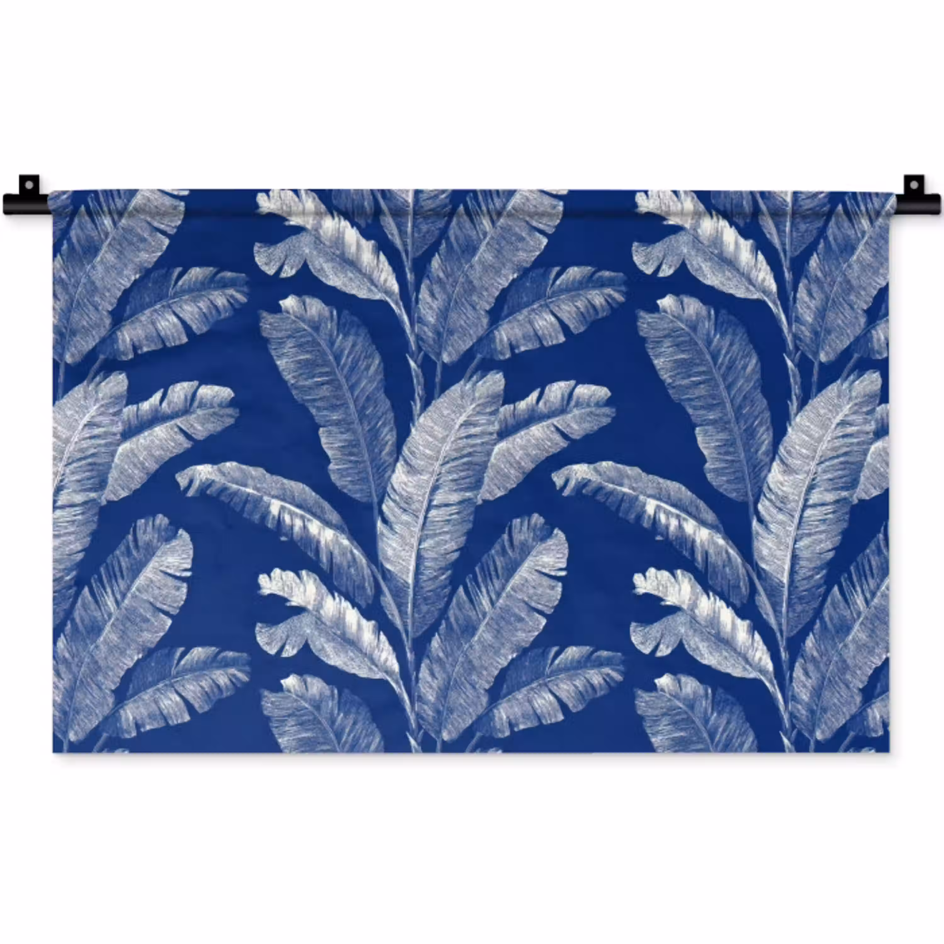 Blad - Palm - Blauw Wandkleed katoen klein 269 -zz3d