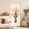Bloemen - Vaas - Abstracte kunst - Modern deurposter klein -sfeer2