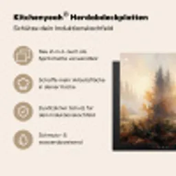 Bospad - Herfstbladeren - Natuur - Schilderachtig - Oranje Inductie beschemer met haakjes klein -ky-usp-de