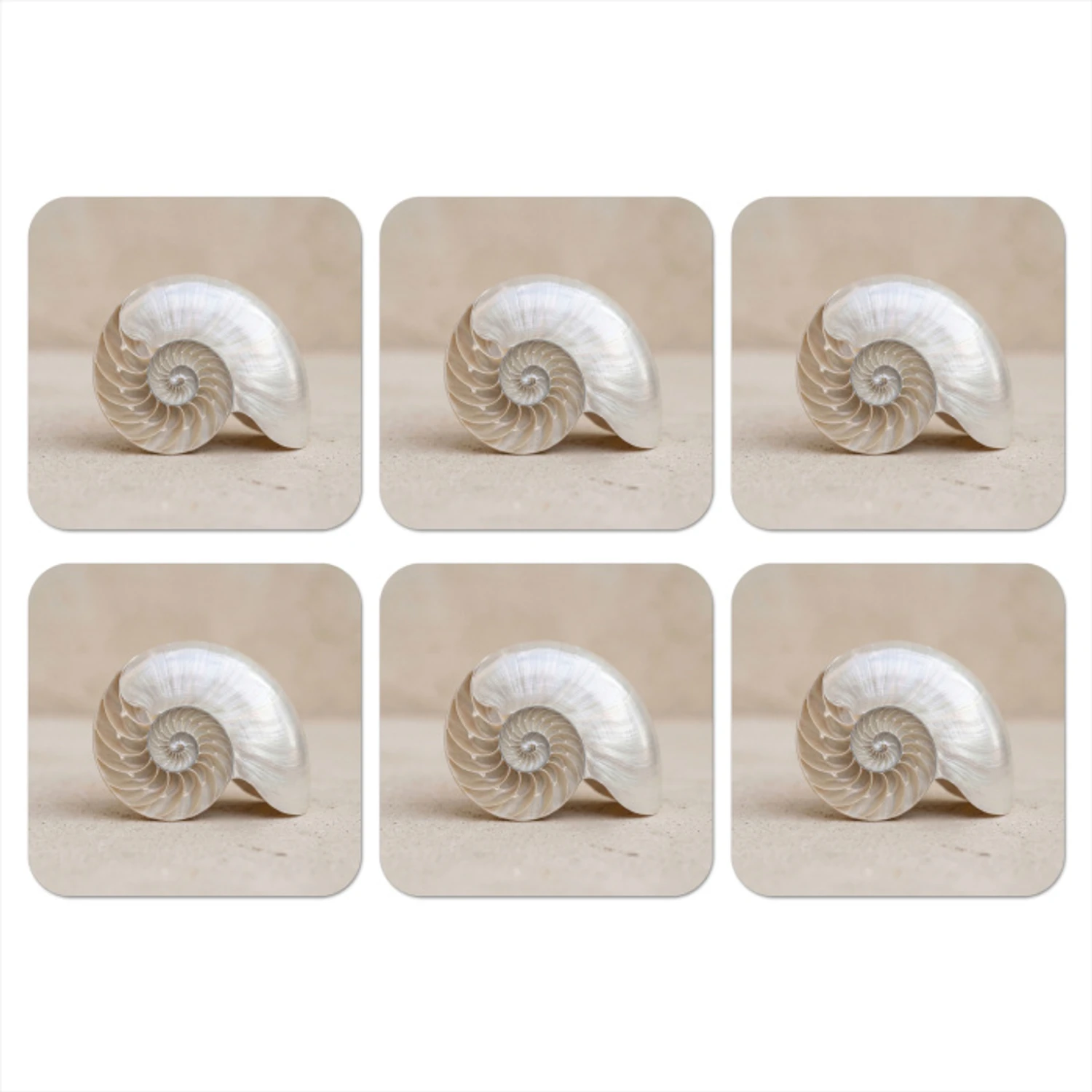 Onderzetters - Schelp - Spiraal - Beige | Topdoek.nl