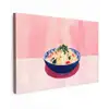 Rijst - Illustratie - Kom - Groente Tuinposter op houten frame 2 cm dik klein -3d