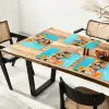 Bloemen - Vrouw - Zonnebril - Blauw Placemat vinyl groot -zzsfeer4_Kitchenyeah-website