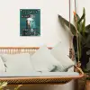 Parkiet - Turquoise - Quotes - Decoratie tuinposter los doek klein -sfeer7