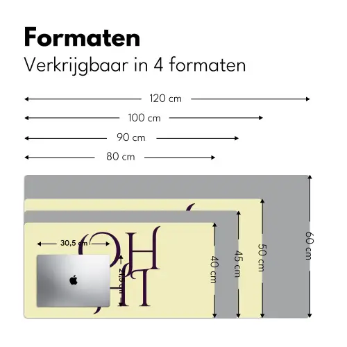Oh hi - Geel - Monogram Muismat XXL klein -sfeer5