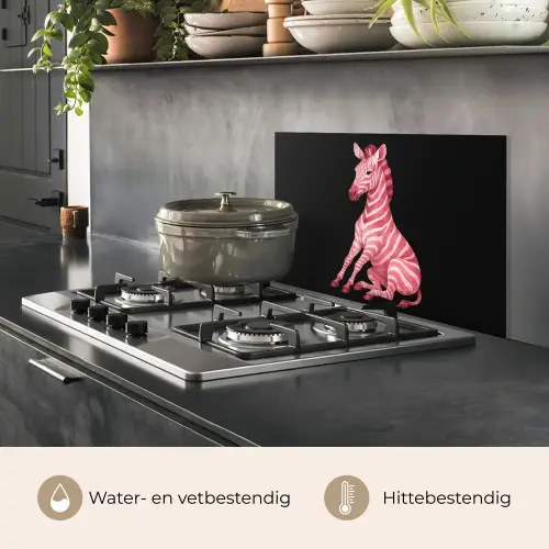 Zebra - Roze - Gestreept keuken achterwand spatscherm klein -usp_NL
