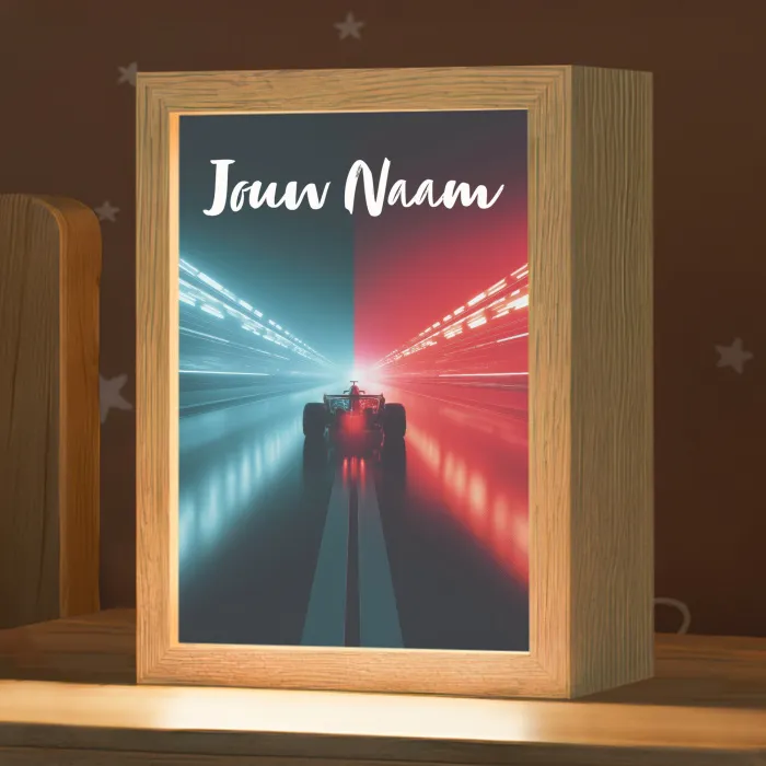Raceauto - Verlichting - Neon - Rood Light Box met kabel (Kinderlampje) klein -zzz_3d_website