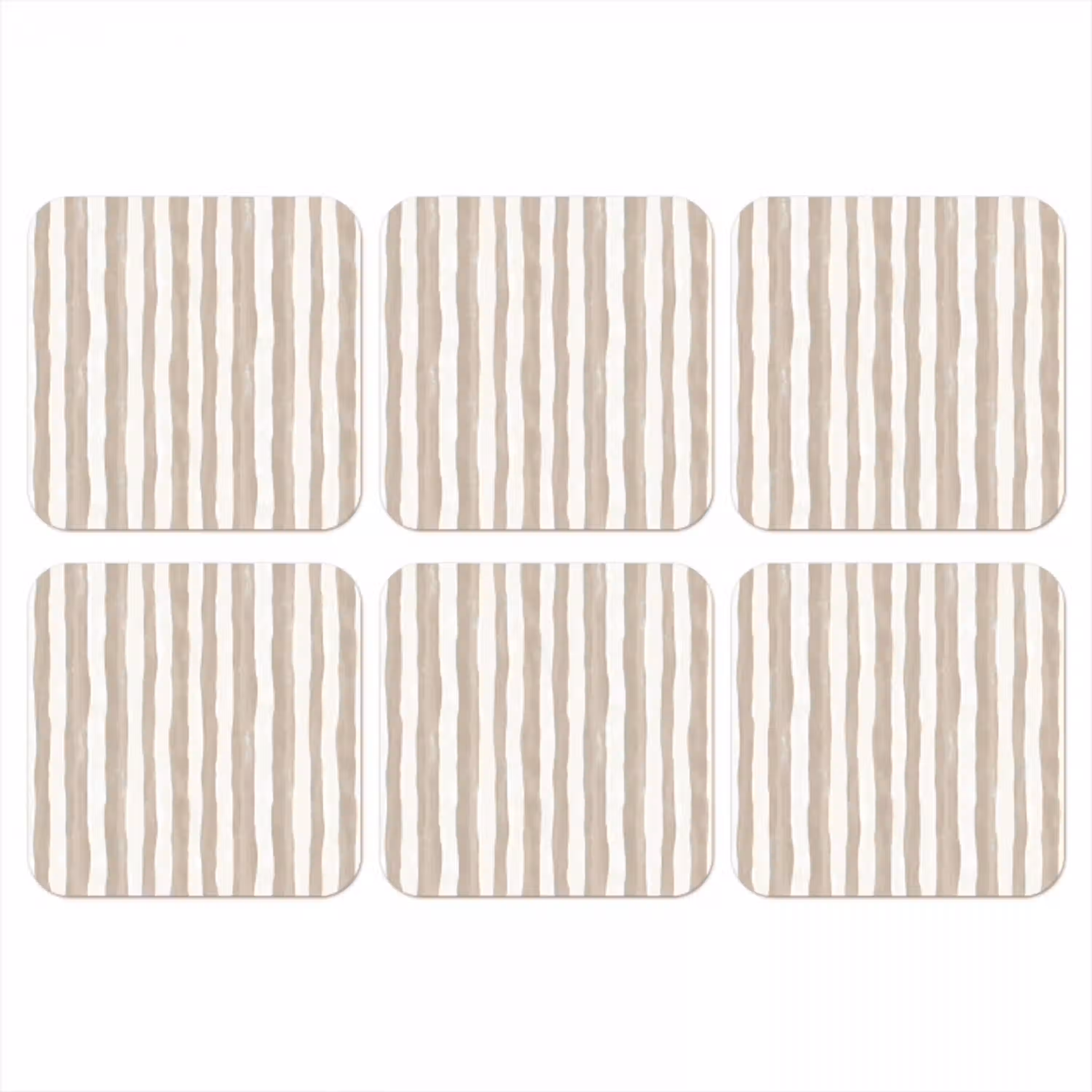 Minimalistisch - Strepen - Beige onderzetter kurk middel 366 -3d