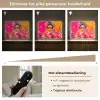 Vrouw - Zonnebril - Abstract - Oranje Light Box met batterij (Wandlamp) middel -USP_dimbaarNL