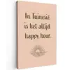 Tuin - Roze - Quote - Zon Tuinposter op houten frame 2 cm dik klein -3d