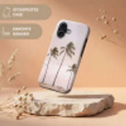 Palmbomen - Zonsondergang - Roze Toughcase MagSafe Apple iPhone 17 klein -USP_RandenV_DE