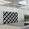 Groen - Roze - Retro - Sterren keuken achterwand spatscherm klein 900 -3d_schuin