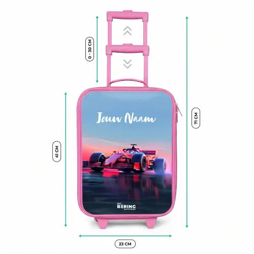 Rode racer Kinderkoffer - Roze klein -productfoto_formaten