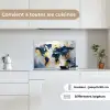 Wereldkaart - Blauw - Abstract keuken achterwand spatscherm klein -sfeer4_FR