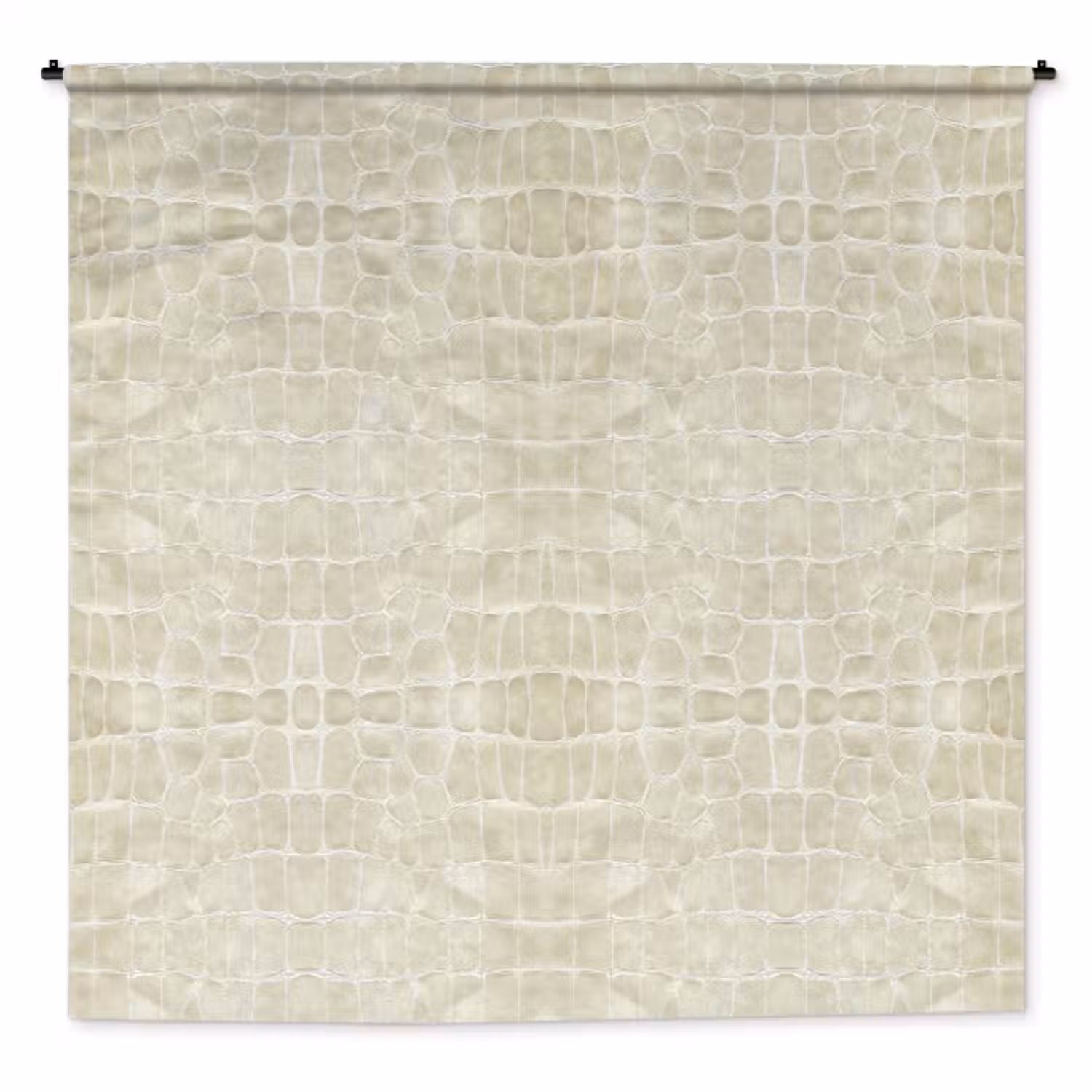Wandkleed - Krokodil - Leer - Zand - Beige