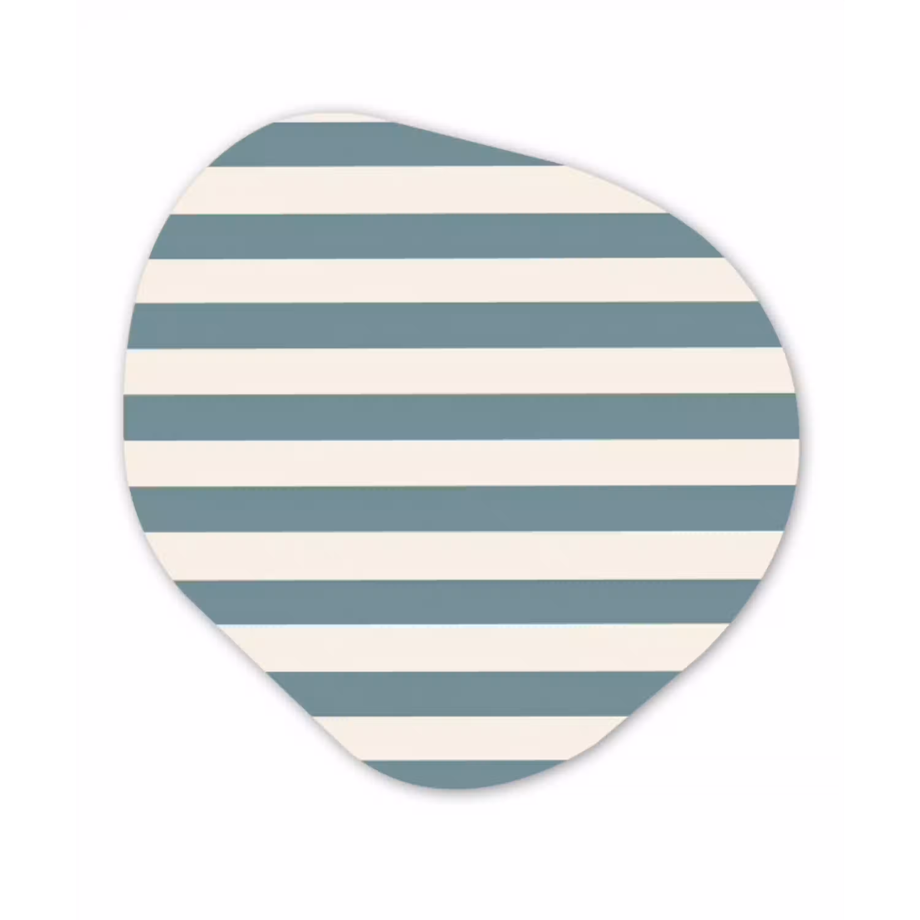 Strepen - Modern - Blauw Wandcirkel Organisch Forex 3mm klein 629 -3d