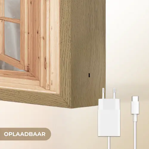 Doorkijk - Paard - Wit - Winter - Sneeuw - Dieren Light Box met batterij (Wandlamp) middel -USP_websiteoplaadbaarNL