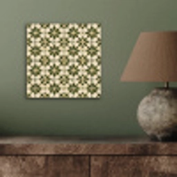 Tegel - Dessin - Groen aluminium wit klein 46 -sfeer2