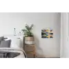 Berg - Rivier - Zonsondergang textielposter latten blank klein -woonkamer