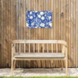 Bloemen - Delfts Blauw - Patroon - Tulp Tuinposter op houten frame 2 cm dik klein -sfeer4
