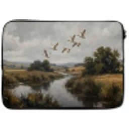 Eenden - Rivier - Landschap - Vlucht - Nostalgisch laptophoes neopreen klein -zkaufland3dotto
