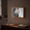 Bloemen - Wit - Vaas - Abstract Light Box met batterij (Wandlamp) middel -sfeer1
