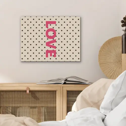 Love - Stippen - Roze PET vilt klein -sfeer3
