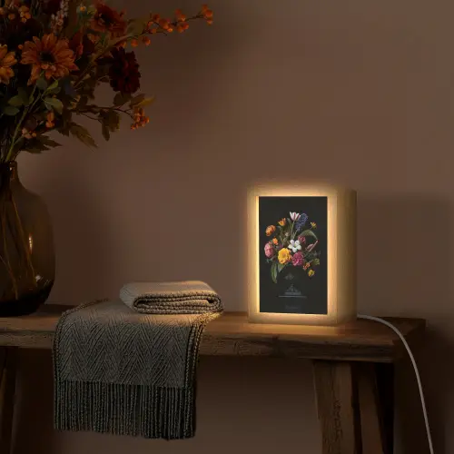 Lente - Bloemen - Klassiek - Vaas Light Box met kabel (Tafellamp) klein -sfeer4