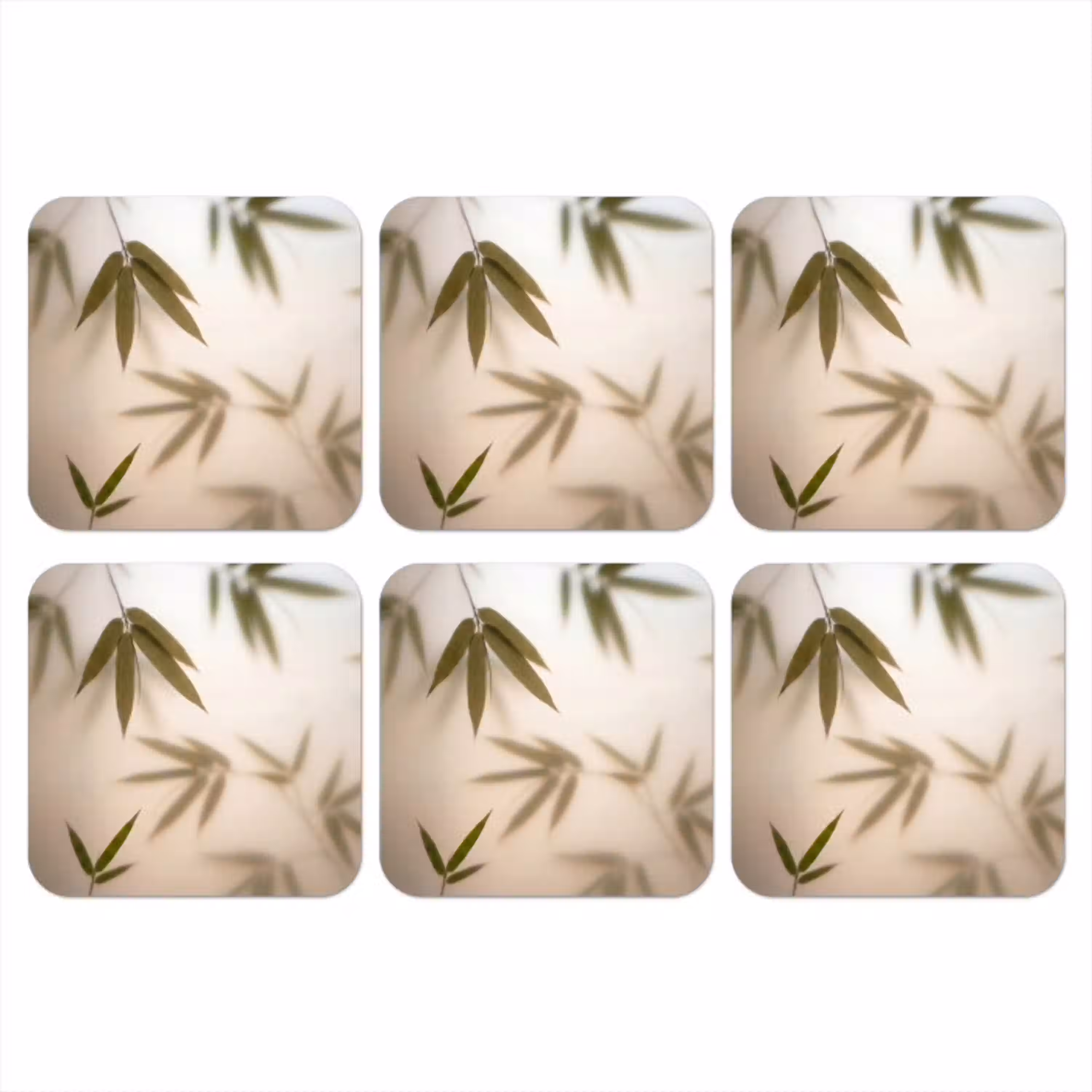 Planten - Bladeren - Natuur - Groen onderzetter kurk middel -3d