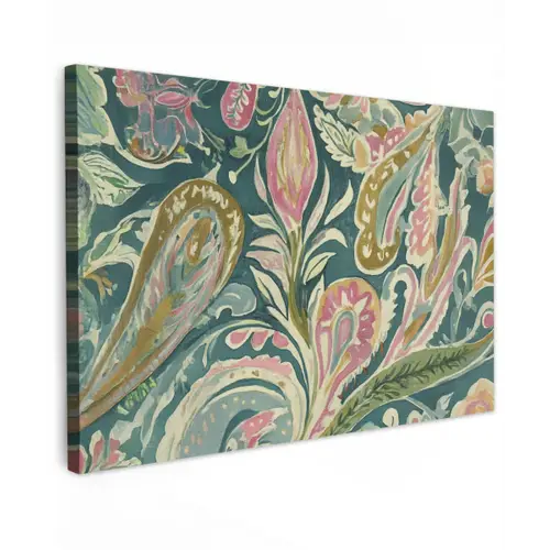 Patroon - Kleurrijk - Sierlijk - Groen Tuinposter op houten frame 2 cm dik klein -3d