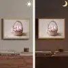 Mand - Eieren - Roze Light Box met batterij (Wandlamp) middel -sfeer3