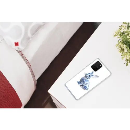 Delftsblauw - Haasje - Wit Telefoonhoesje Samsung Galaxy S10 Lite klein -kamerS10Lite