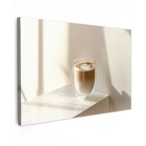 Mok - Latte - Minimalistisch - Schaduw canvas 2cm klein -z3d