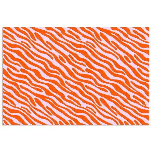 Strepen - Dynamisch - Oranje poster papier klein 62 -3d