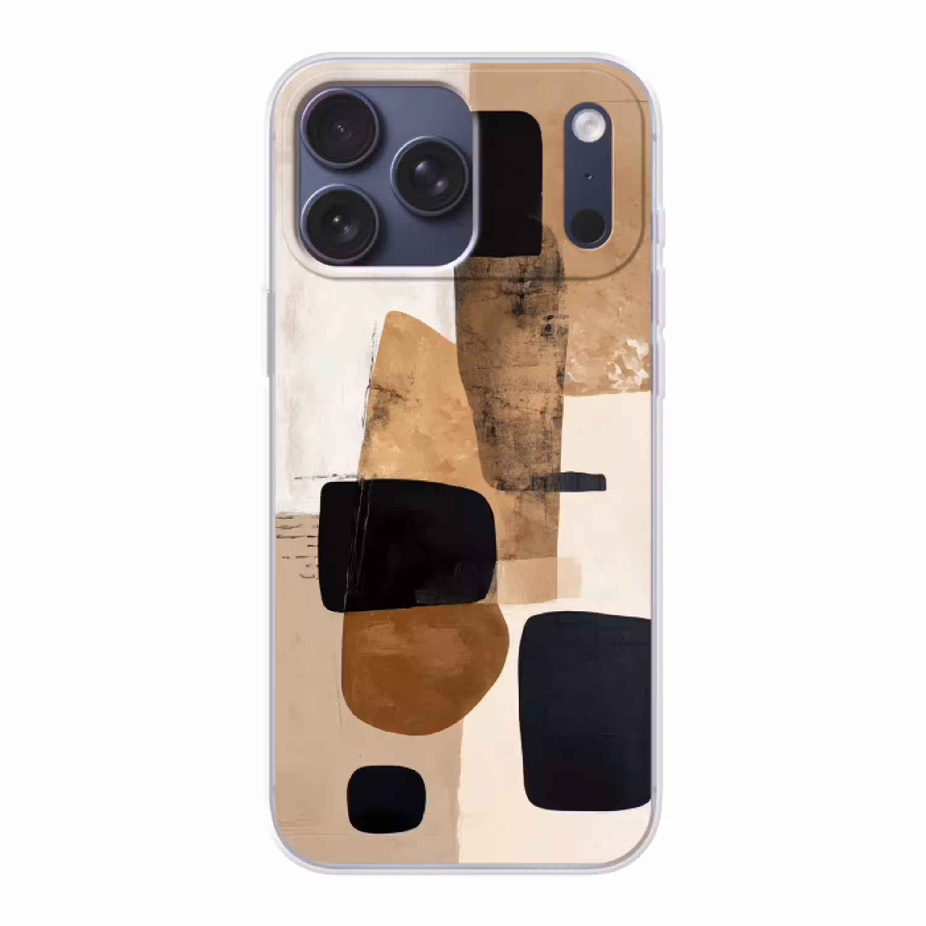 Vlakken - Abstract - Zwart - Strepen Telefoonhoesje iPhone 17 Pro Max klein -3d