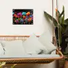 Bloemen - Kleurrijk - Spetters tuinposter los doek klein -sfeer7