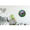 Aster - Paars - Bloem - Blaadjes Wandcirkel aluminium klein -kinderkamer