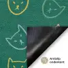 Donkergroen - Gezichten - Katten - Kleuren Deurmat klein 898 -antislip_NL