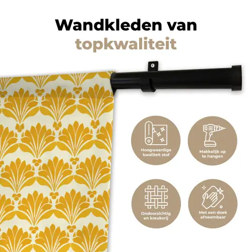 Patroon - Motief - Geel Wandkleed katoen klein 269 -sfeer2