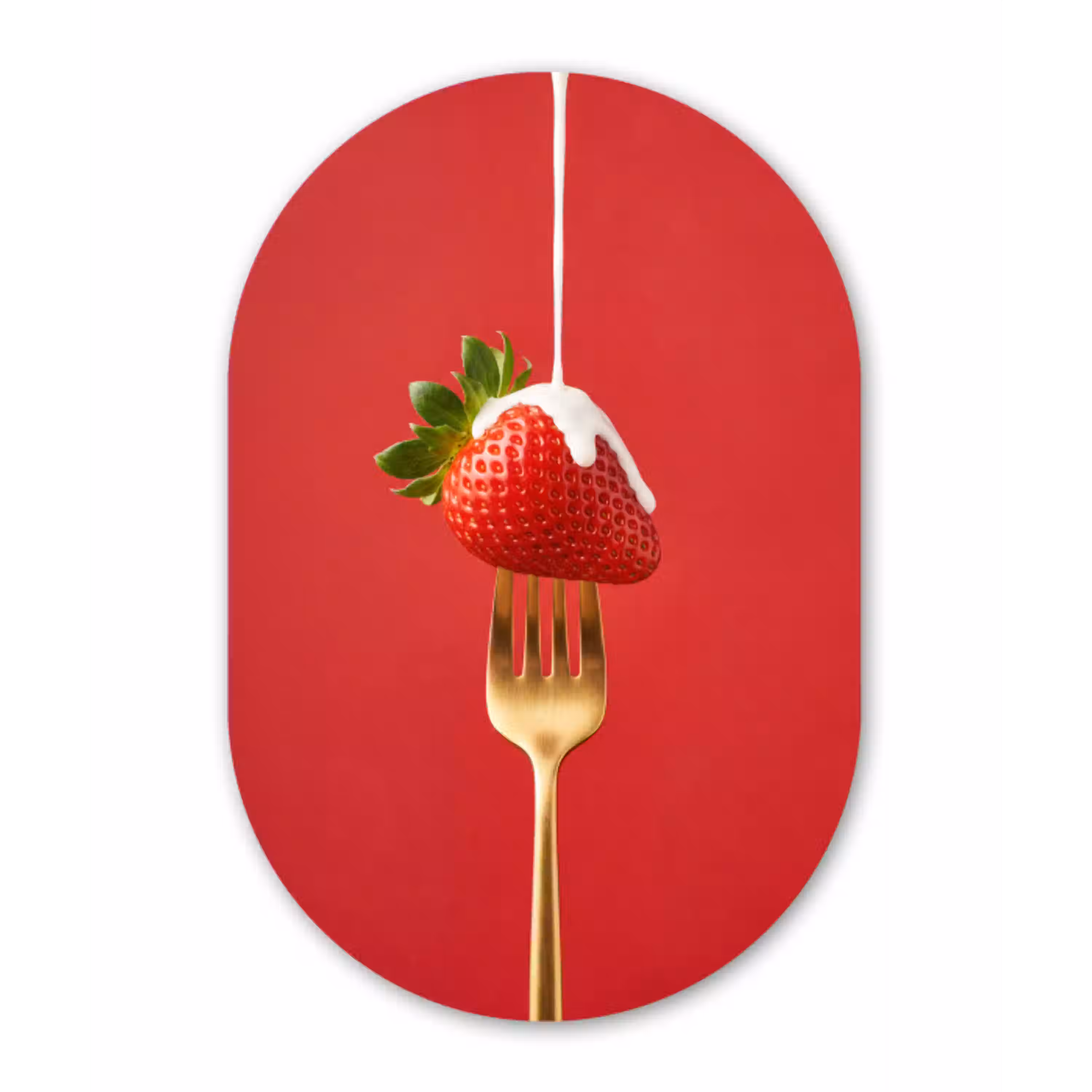 Fruit - Room - Modern Wandcirkel Ovaal Aluminium middel -3d