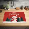 Kerstgroet - Sneeuw - Rood Inductie beschermer vinyl 3mm klein -sfeer5