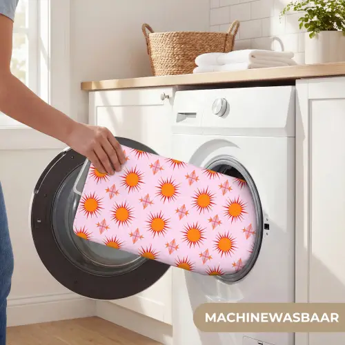 Zon - Patroon - Roze WCmat klein 1009 -USP_WasbaarNL