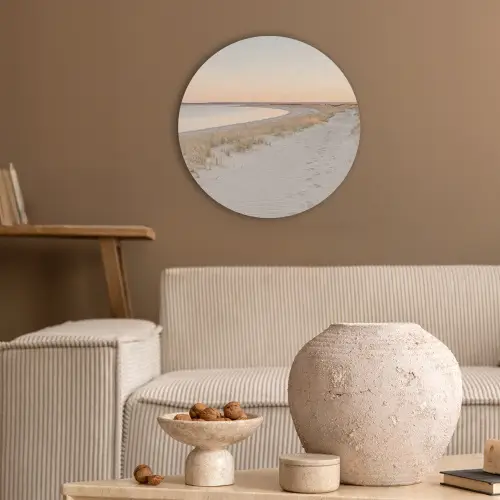 Kustlijn - Horizon - Hek Akoestische PET Vilt - Rond klein -sfeer1