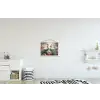 Pauwen - Pauwenveren - Vogels - Bloemen - Natuur textielposter latten blank klein -kinderkamer