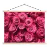 Rozen - Pink - Bloem textielposter latten blank klein -3d
